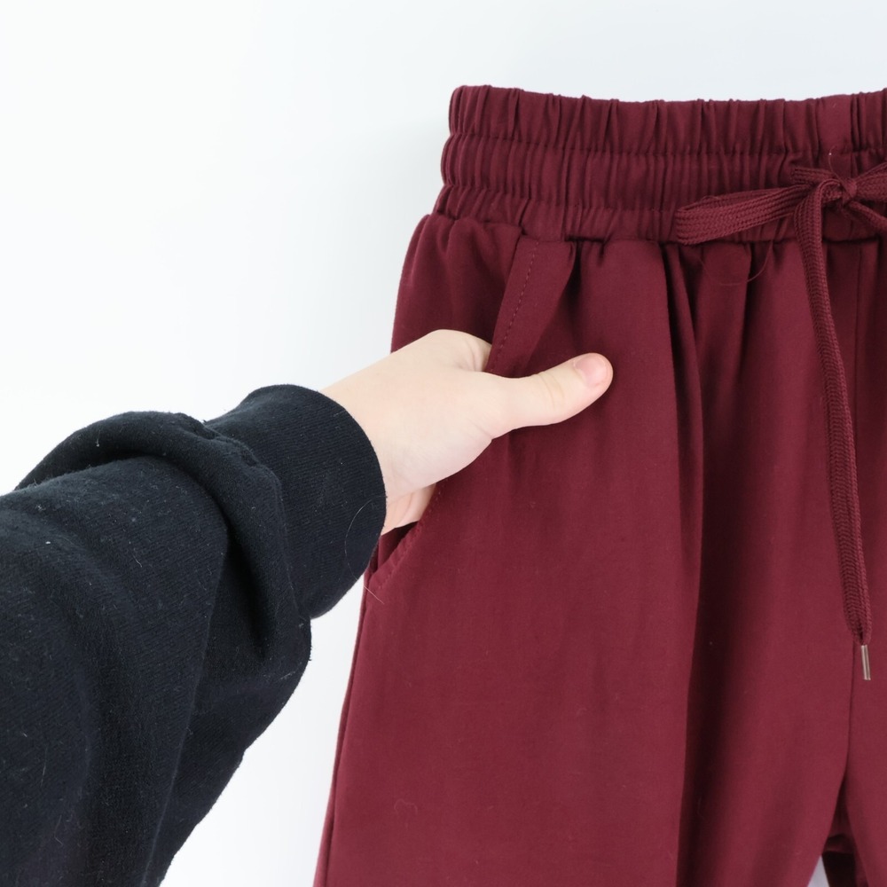 Real Essentials Pants Girls Size L Purple Elastic Waist Drawstring Pockets Soft - Picture 5 of 6